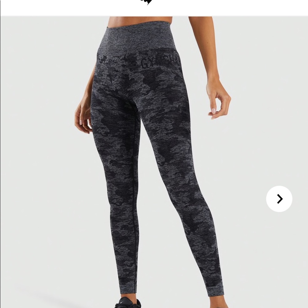 Gymshark Camo Seamless Leggings - Black